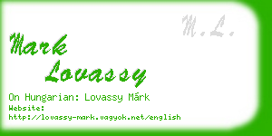 mark lovassy business card