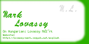mark lovassy business card